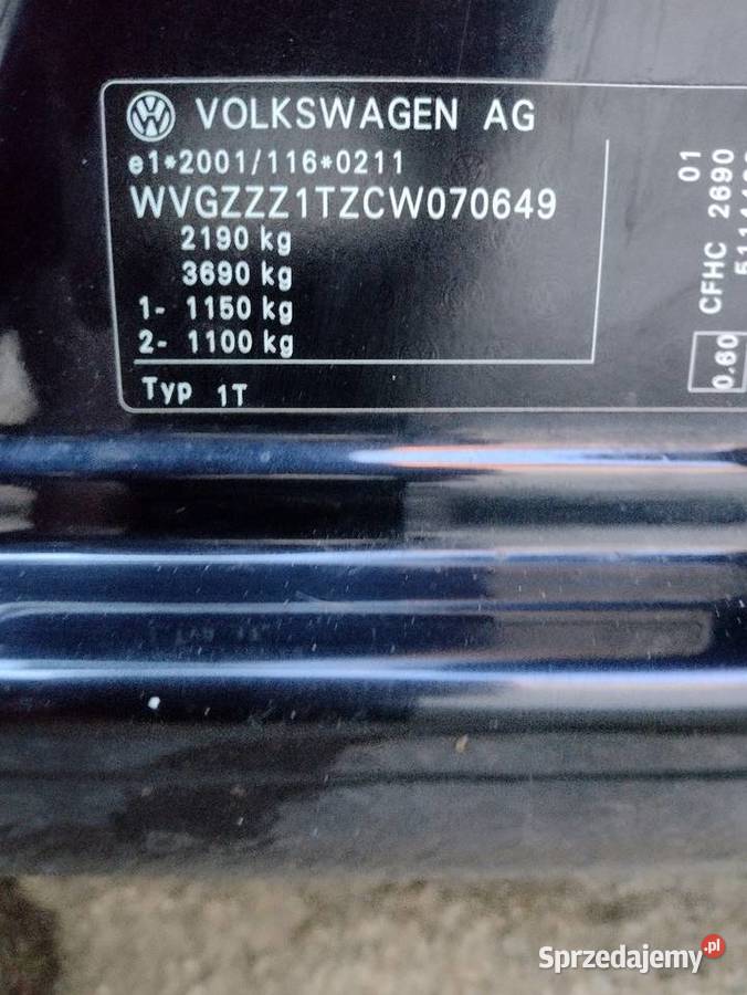 VW TOURAN 20 TDI WEBASTO dolnośląskie Świdnica sprzedam