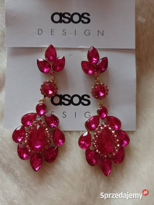 ASOS Bogato zdobione różowe kolczyki