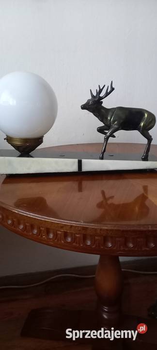 Lampka z jeleniem w stylu Art Deco Skierniewice