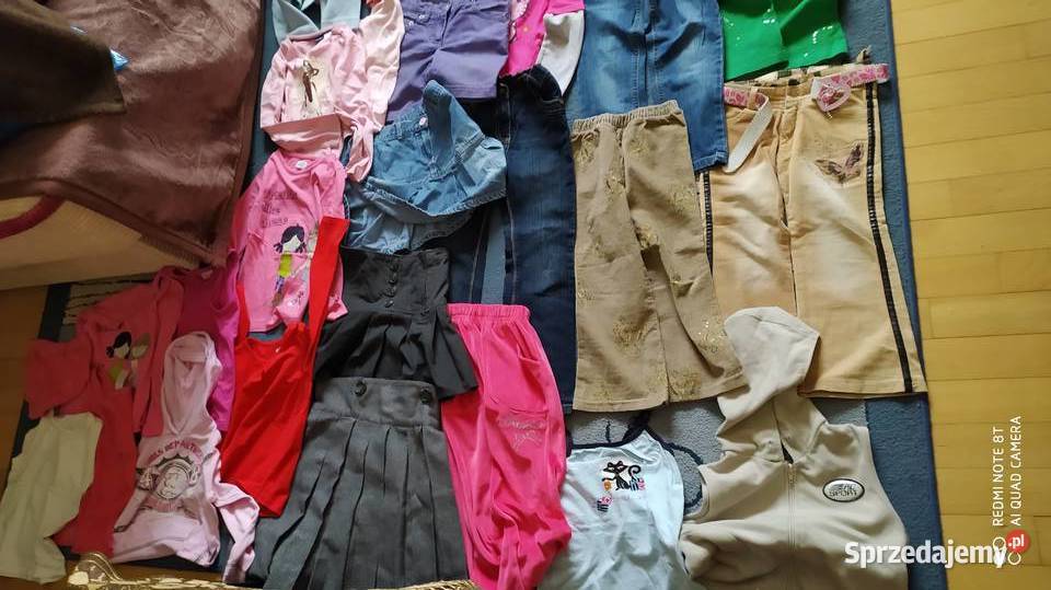 ubrania dziewczęce rozmiar 110 116 paka ubrań 42 Poznań