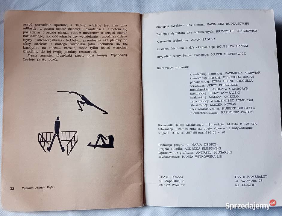 Folder premierowy Tadeusz Różewicz Pułapka Teatr Koźminek sprzedam