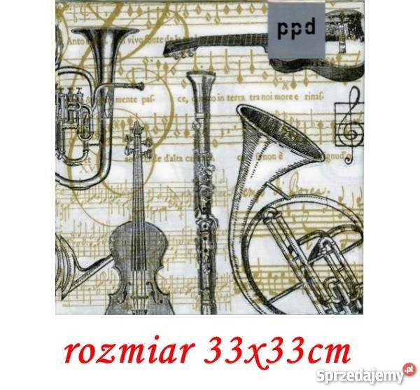 Nowe Serwetki papierowe 33cmx33 PPD nuty Obrusy i serwety Warszawa sprzedam