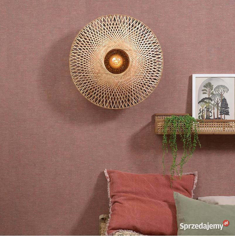 KINKIET LAMPA ŚCIENNA NATURALNA BOHO BAMBUSOWA Choroszcz