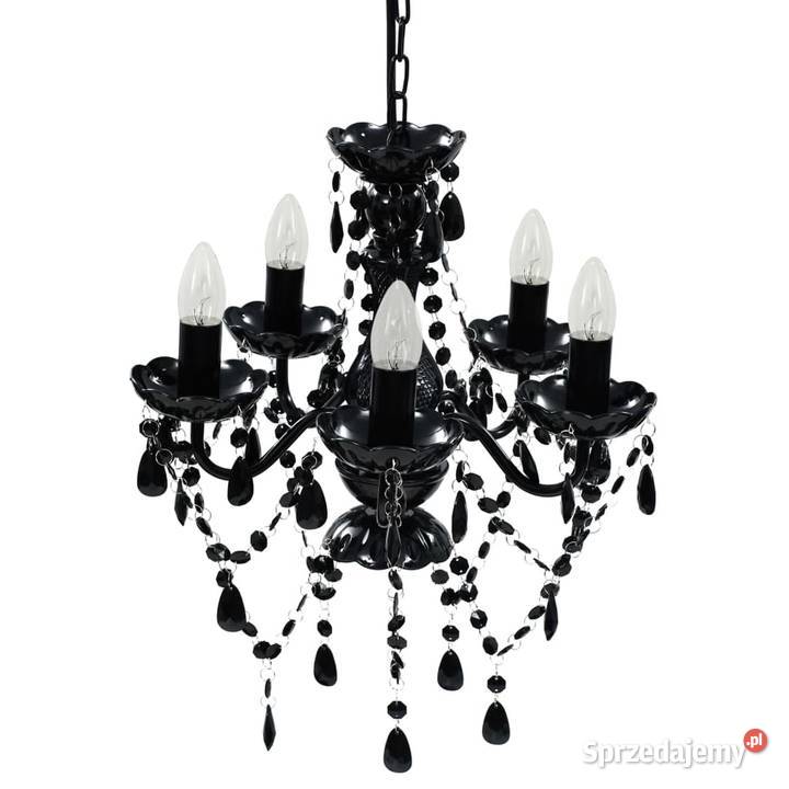 vidaXL Żyrandol z 5 żarówkami czarnySKU240308 Lampy wiszące Warszawa