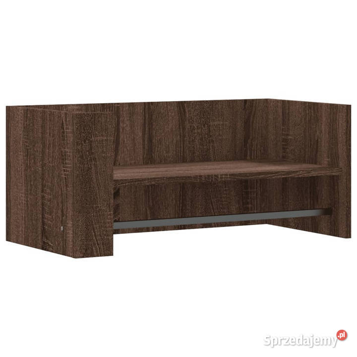 Półka ścienna brązowy dąb 705x35x305 WM848457 mazowieckie Warszawa