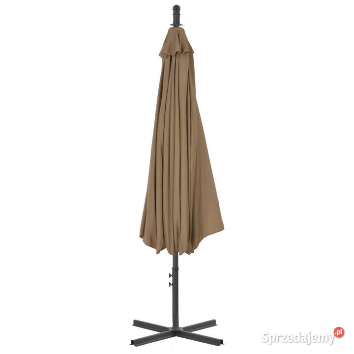Parasol wiszący ze stalowym słupkiem 300 taupe Warszawa sprzedam