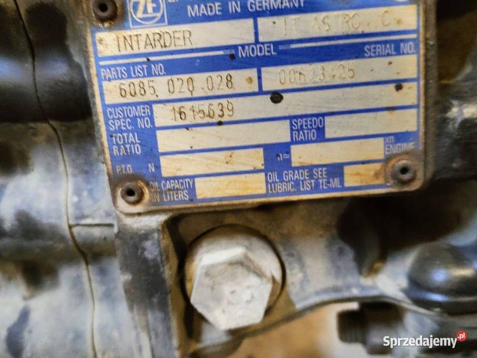Skrzynia Biegów Automat MAN TGS Przystawka wielkopolskie Pleszew sprzedam