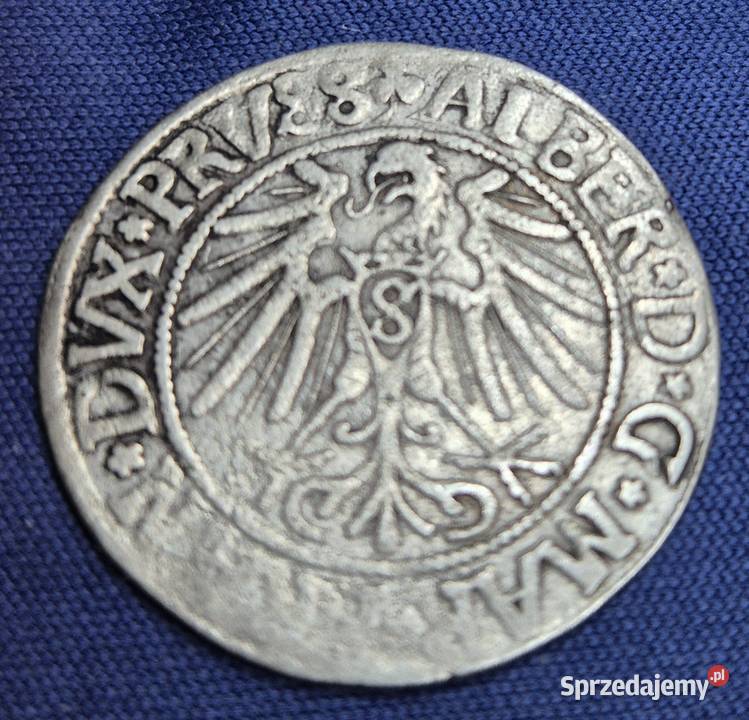Wschodnie Prusy 1Grosz 1542 Królewiec Albrecht Wałbrzych