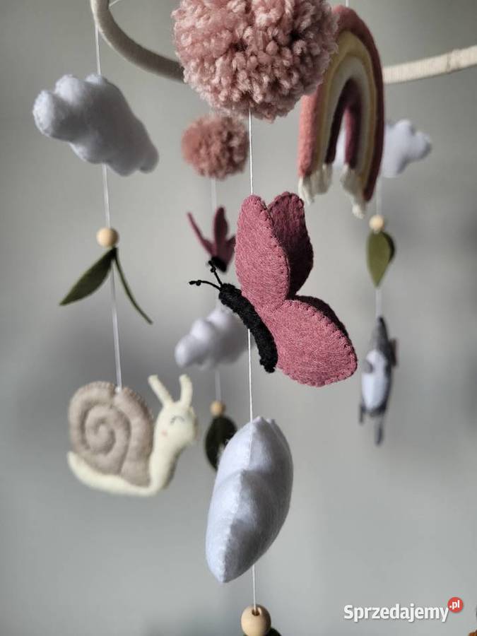 Karuzela do łóżeczka myszka wróbelek i ślimak