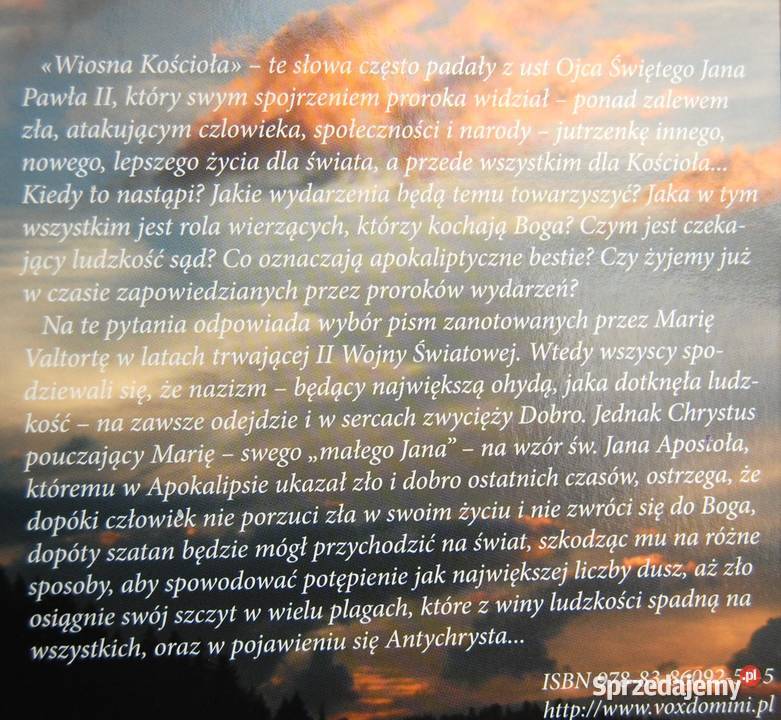 Maria Valtorta Koniec czasów Kto przychodzi do lubelskie Lublin