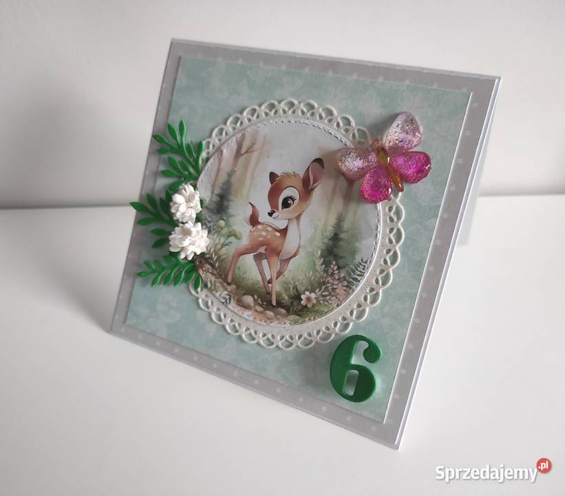 Kartka ręcznie robiona na urodziny urodzinowa z Łódź sprzedam