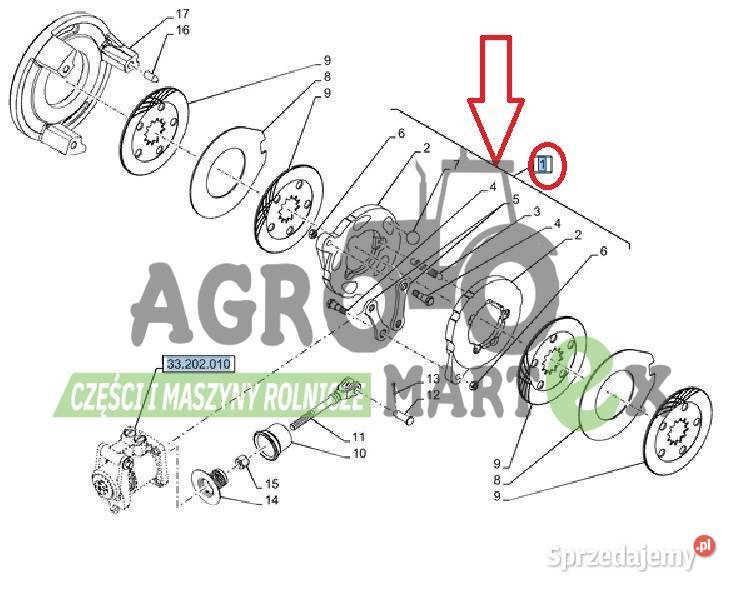 5099136 5195415 HAMULEC ROZPIERAK CNH Części zamienne Wichrów