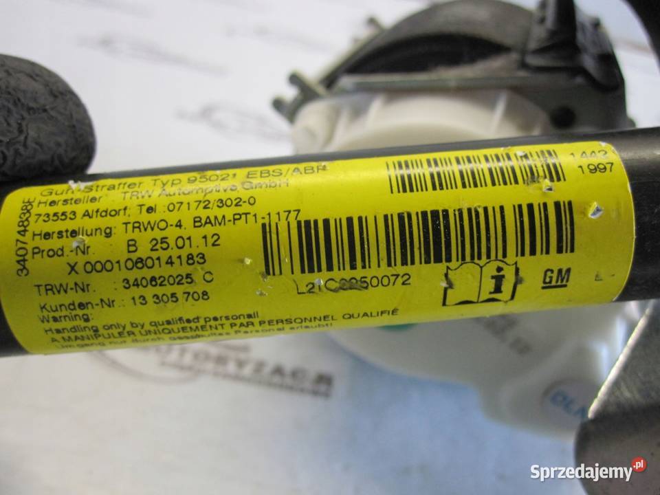 OPEL MERIVA B 12r pas bezpieczeństwa lewy przód Kielce