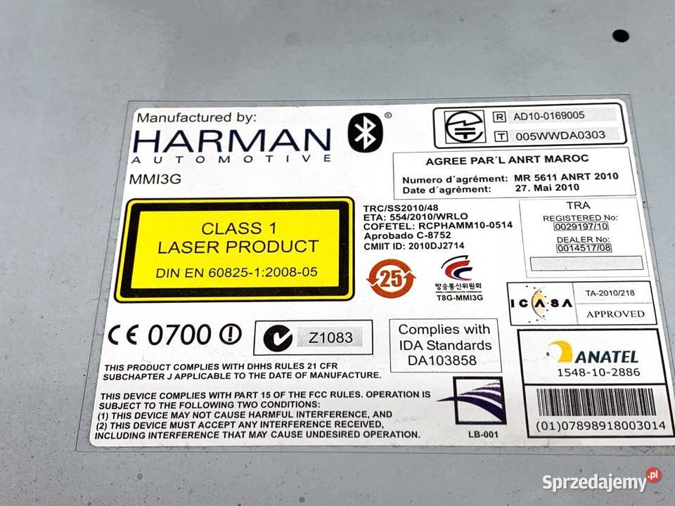 RADIO AUDI A6 C7 4G0035670K 1018 ODTWARZACZ