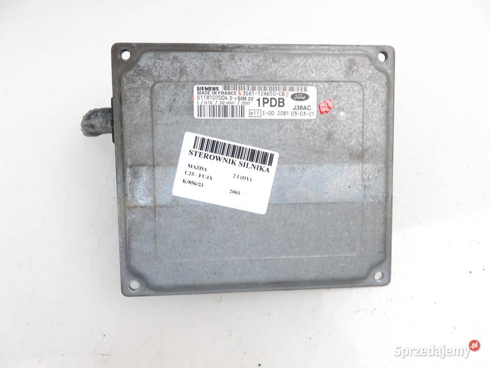 STEROWNIK MAZDA 2 I 125 3S6112A650CB S118107004D