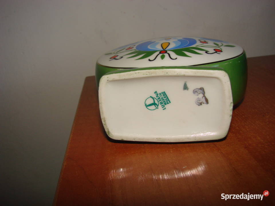 Lubiana wzór kaszubski wazonik PRL pomorskie Pruszcz Gdański sprzedam