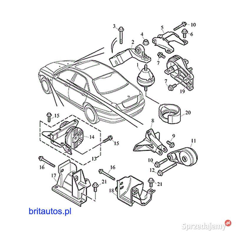 ROVER 75 MG ZT ŁAPA PODUSZKA SILNIKA NOWA Poznań