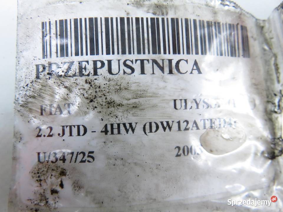 PRZEPUSTNICA FIAT ULYSSE 22 JTD 9641304380