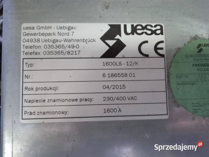 Rozdzielnica UESA 1600LS12K zawieszana 12 polowa Warszawa