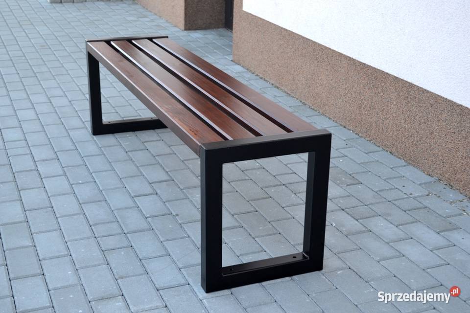 Ławka bez oparcia parkowa miejska ogrodowa EVA Zalesie