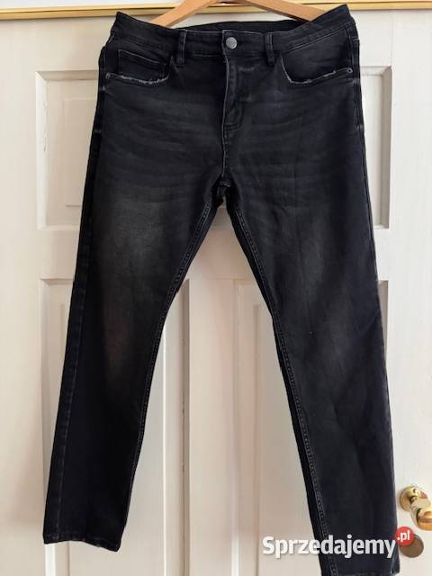 Jeansy męskie M czarne z przetarciami Getused Częstochowa sprzedam