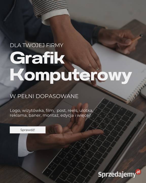 Grafik komputerowy projekt graficzny logo ulotka Warszawa