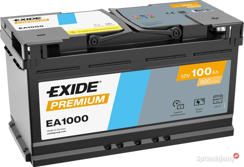 Akumulator 100Ah 900A PRAWY PLUS Exide Premium Warszawa