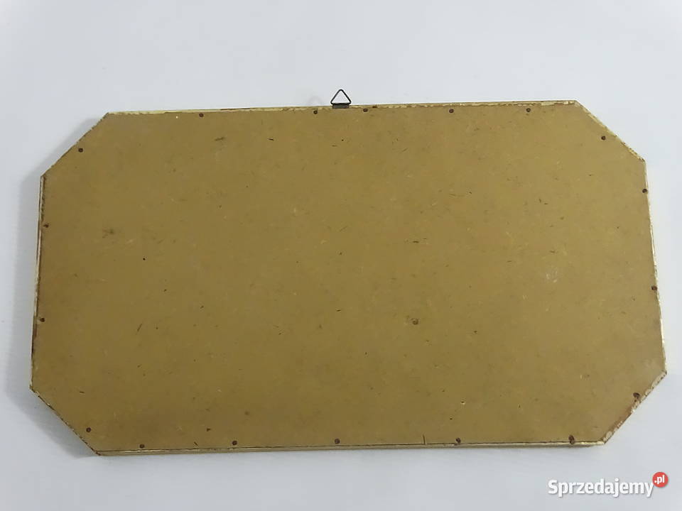 Klasyczny Obraz Anioł Stróż w złotej ramie 40x23 Obrazki i obrazy sprzedam
