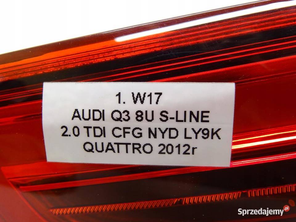 LAMPA PRAWY TYŁ PRAWA TYLNA W KLAPĘ 8U0945094A Lampy przednie