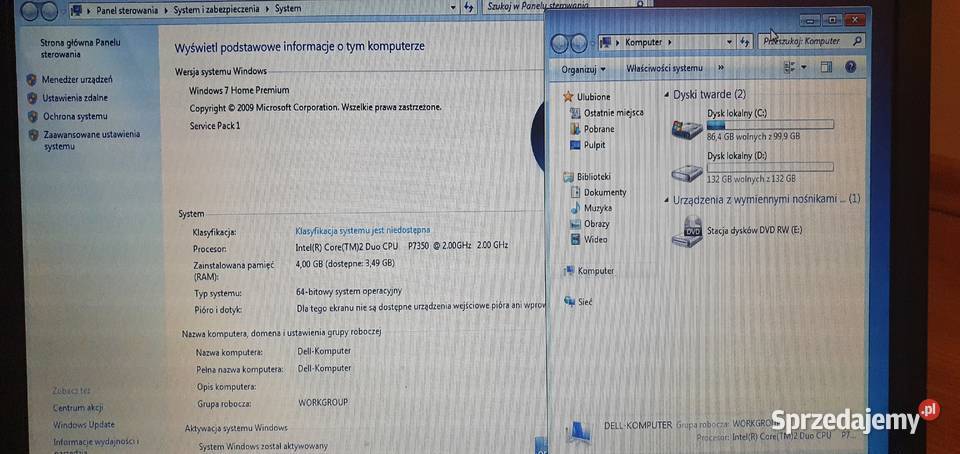 Dell E6400 C2D 2x 2260MHz 4GB 160GB 14 KAMERA 3H Czytnik kart pamięci Warszawa