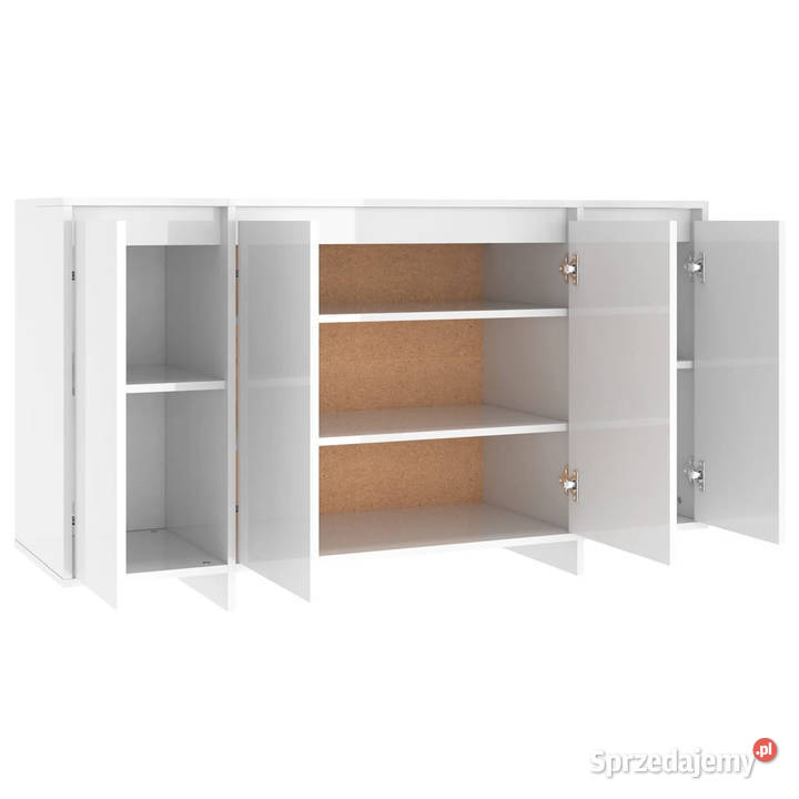 Szafka biała połysk 135x41x75 materiał