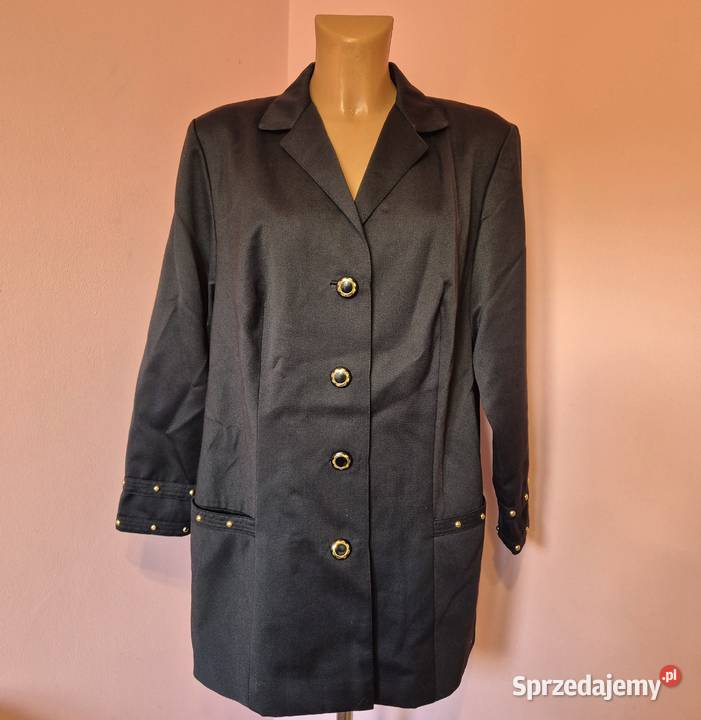 Czarny żakiet damski vintage Rozmiar 42(XL) Brzesko