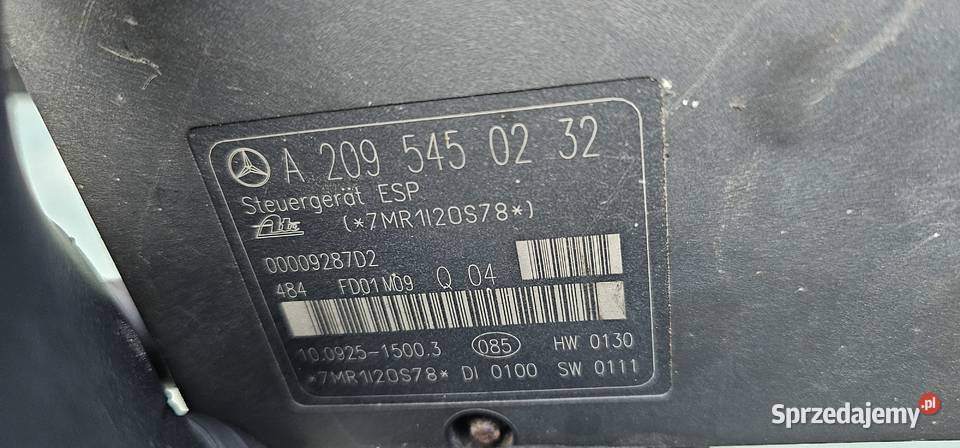 Pompa abs mercedes w209 w203 209545021232 Zbąszyń