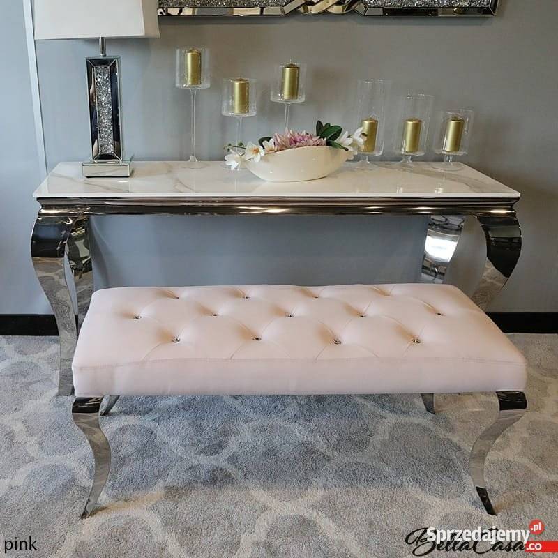 Pufa Ławka Podnóżek Ludwik pikowany RÓŻNE KOLORY 80cm Warszawa