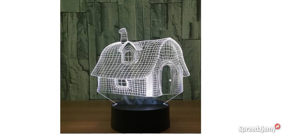 Lampka nocna LED 3 D domek zamek świętokrzyskie Bukowa sprzedam