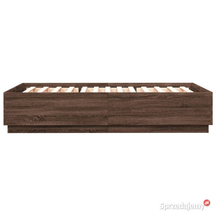 Rama łóżka z LED brązowy dąb 160x200 WM3209603 40cm mazowieckie