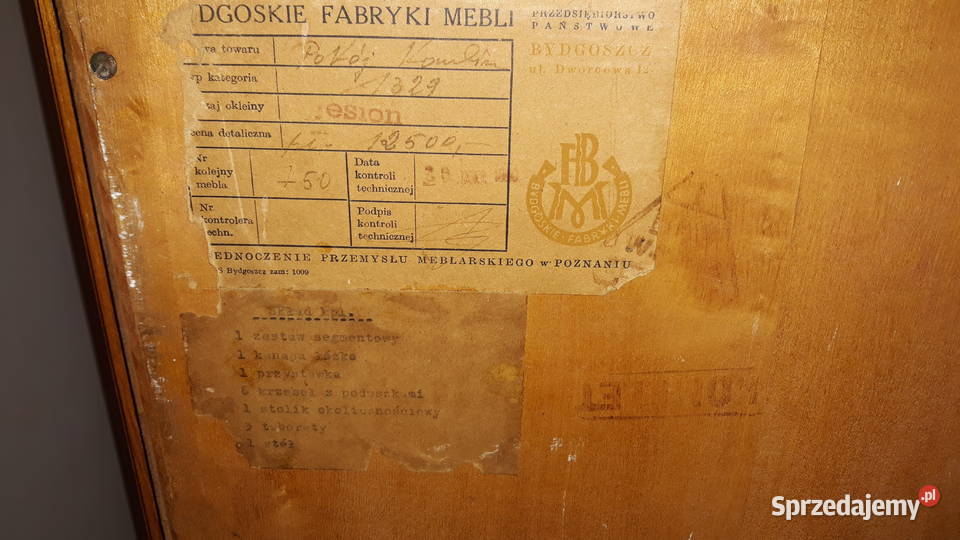 Zestaw mebli lata 60 XX w Rajmund Teofil Hałas Warszawa