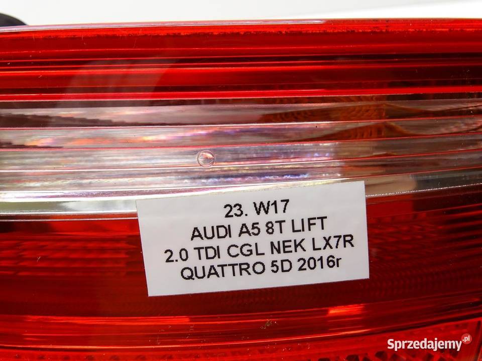 LAMPA PRAWY PRAWA TYŁ TYLNA AUDI A5 8T LIFT 5D