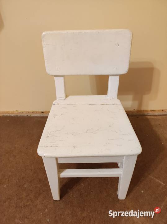 Białe krzesełko z PRL Żywiec