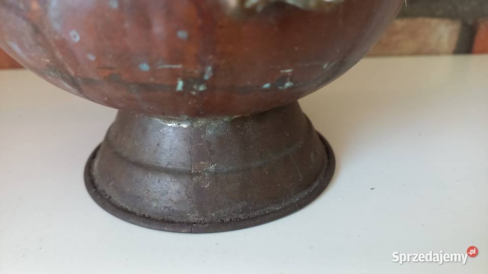 Pojemnik miedziany z ceramiką Osłonka na Gawroniec