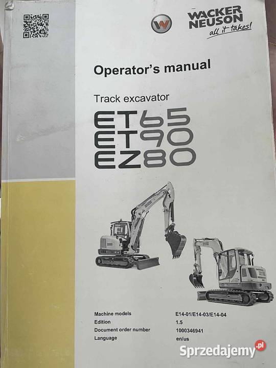 Instrukcja obsługi koparka gąsienicowa wacker Poradniki, albumy i reportaże Biczyce Górne