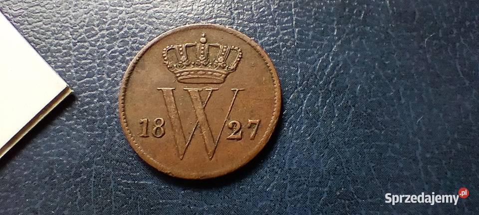 Stare monety 1 cent 1827 Holandia Lesko