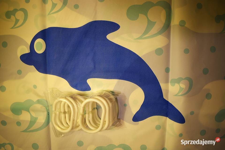 Zasłona prysznicowa w delfiny 180 x 180 Zasłony prysznicowe kujawsko-pomorskie Chełmno