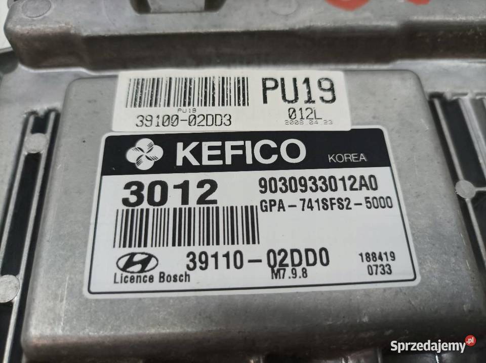 STEROWNIK SILNIKA 3911002DD0 11 B 66 Hyundai i10 Sterowniki