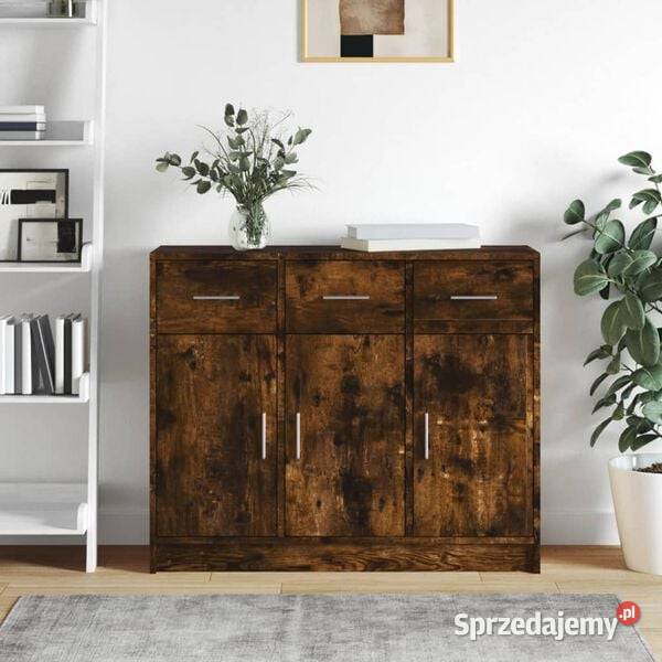 vidaXL Szafka przydymiony dąb 91x28x75 SKU823013 Warszawa