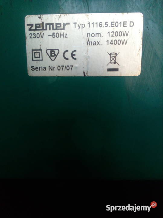 Odkurzacz Zelmer Admirał 1400 wat Sprawny warmińsko-mazurskie Wielbark