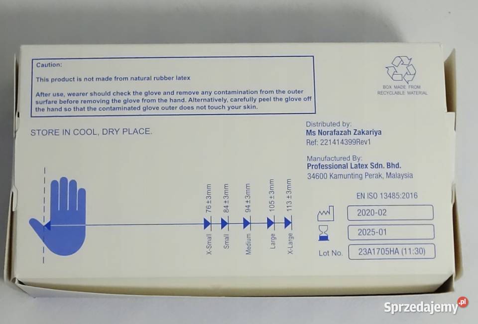 Rękawiczki Nitrylowe Ochronne Diagnostyczne 100 Biłgoraj