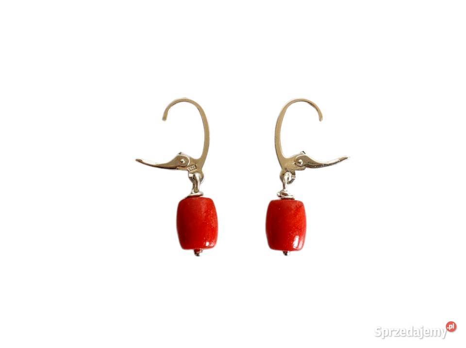 7435 Kolczyki z Pomarańczowym Koralem Kędzierzyn-Koźle