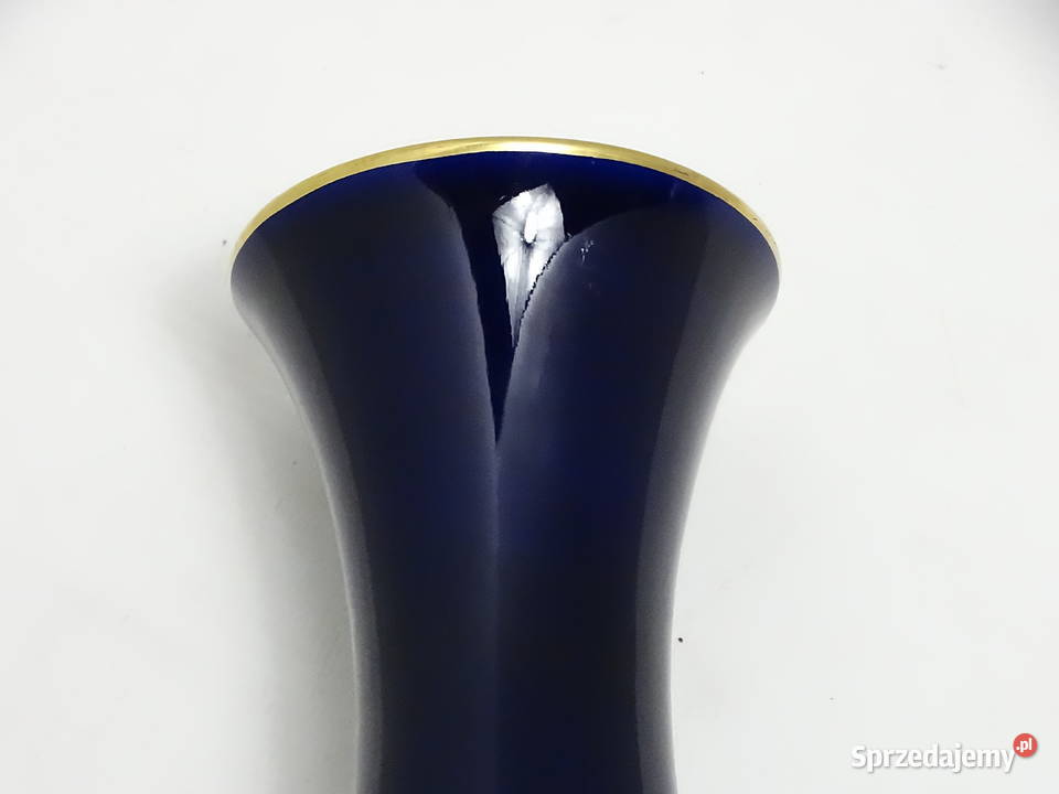 Duża Wazon Porcelanowa KPM Bavaria Echt Cobalt lubelskie Biłgoraj