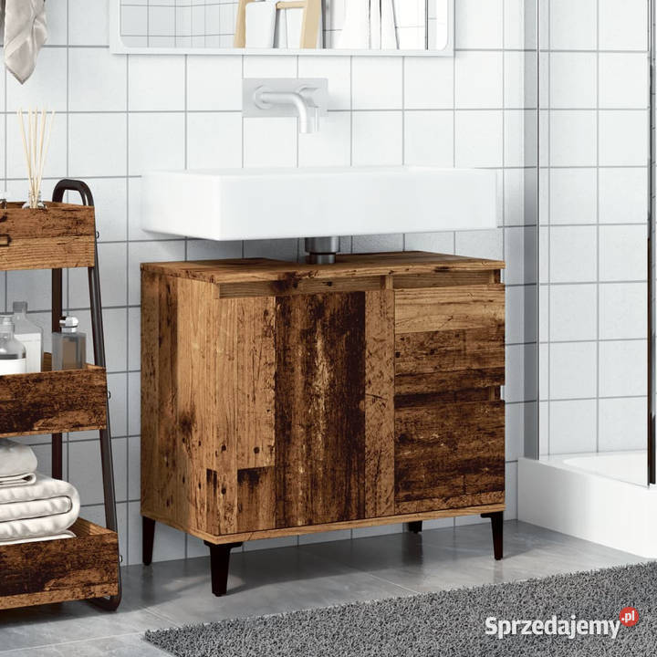Szafka pod umywalkę stare drewno 65x33x60 mazowieckie Warszawa